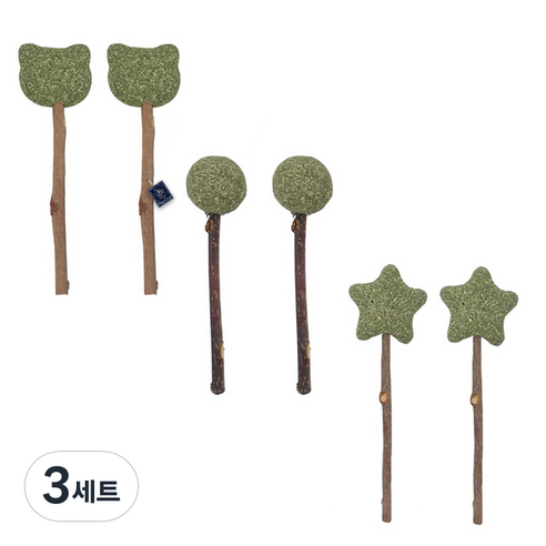 딩동펫 고양이 마따따비 사탕스틱 3종 x 2p 세트, 3세트, 3g, 캣닢