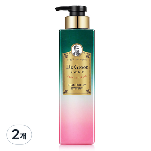 닥터그루트 애딕트 탈모증상완화 샴푸 페어 & 프리지아, 385ml, 2개