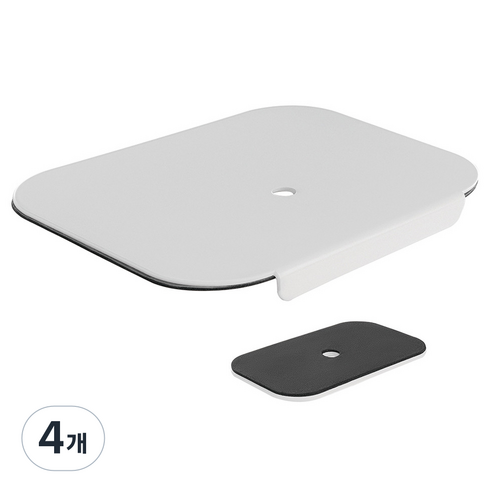 카멜마운트 고중량 모니터암 클램프 홀타입 모니터암 보강판 MPK1, 화이트, 4개