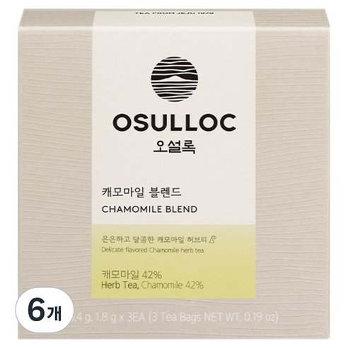 오설록 캐모마일 블렌드, 1.8g, 3개입, 6개