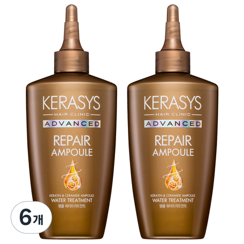 케라시스 어드밴스드 리페어 앰플 워터 헤어트리트먼트, 220ml, 6개