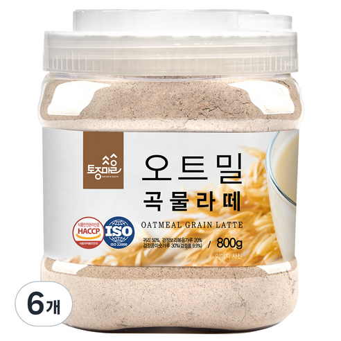 토종마을 오트밀 곡물라떼분말, 800g, 1개입, 6개