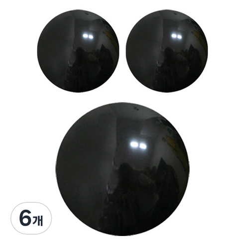 라운드 풍선 91cm, 6개, 블랙