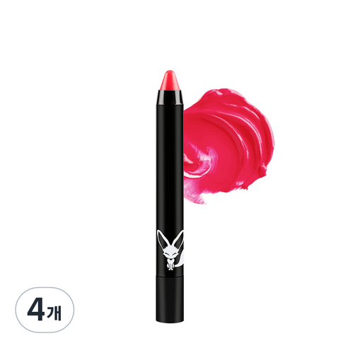 르나르도 립 크레용 2g, T01 트루 레드, 4개