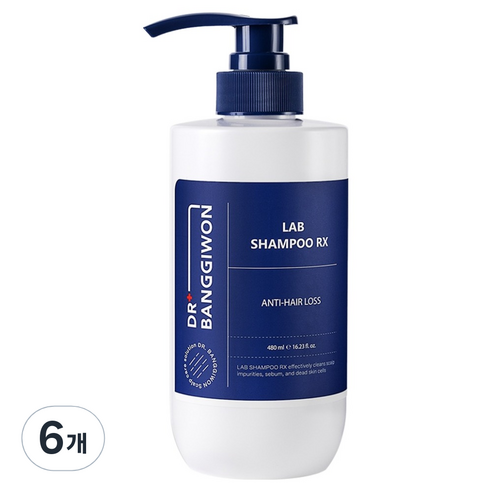 닥터방기원 랩 샴푸 알엑스 플로럴 우디 머스크향, 480ml, 6개