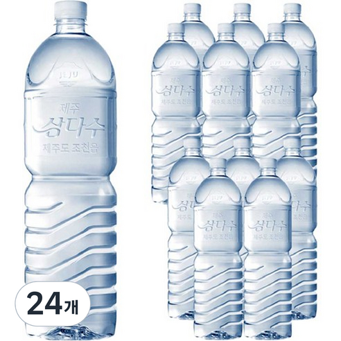 제주삼다수 그린 무라벨, 2L, 24개