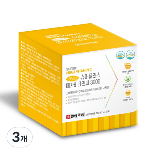 일양약품 슈퍼플러스 고용량 메가 비타민C 3000 90p, 90정, 3g, 3개