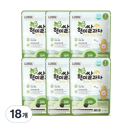 루솔 현미쌀과자, 검정깨, 18개, 25g