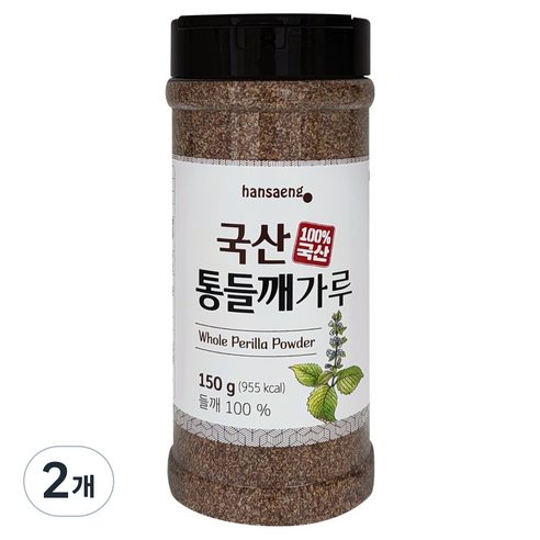 한생 국산 통들깨가루, 150g, 2개