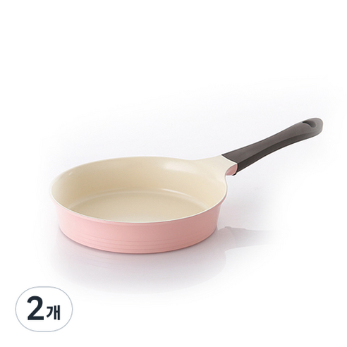 네오플램 에콜론 애니 후라이팬 베이비핑크, 2개, 24 cm
