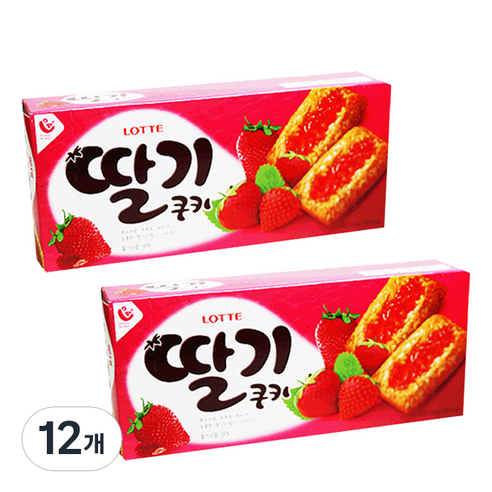 롯데제과 딸기 쿠키, 230g, 12개