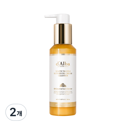 달바 화이트 트러플 리턴 오일 크림 클렌저, 150ml, 2개