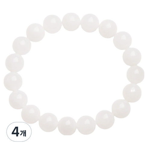 KODACHIEF 옥 팔찌 화이트 8mm, 4개