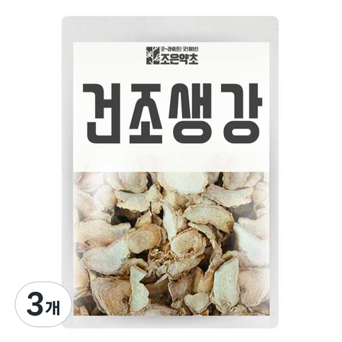 조은약초 건조 생강, 500g, 3개