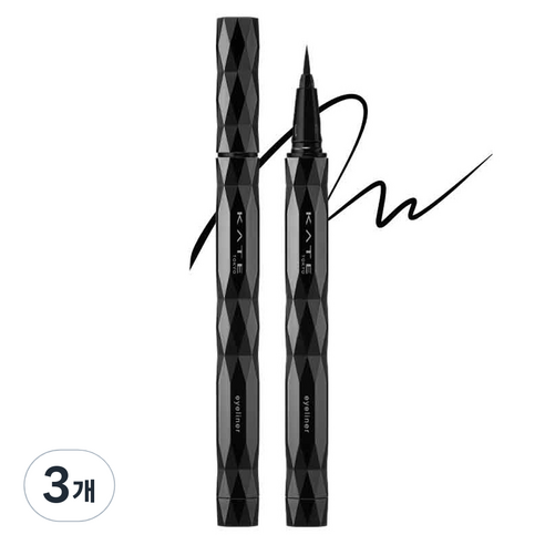 케이트 슈퍼 샤프 라이너 EX4.0 BK-1, 딥 블랙, 3개
