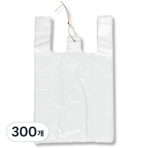 애니돌 손잡이 마트 비닐봉투 유백, 36L, 300개