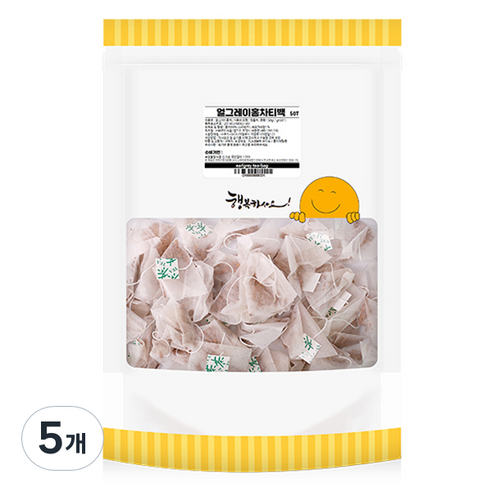 얼그레이 홍차 티백, 5개, 50개입, 1g