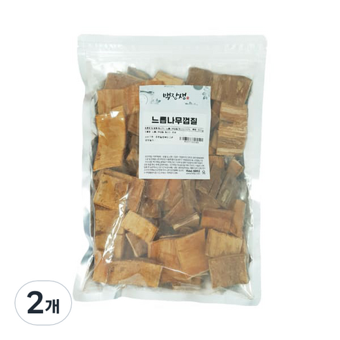 백장생 느릅나무껍질 유백피, 500g, 2개