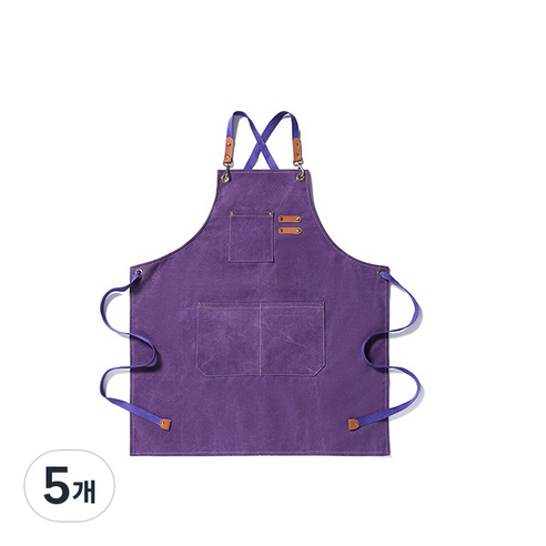 금깨비 바리스타 앞치마, 퍼플, 5개