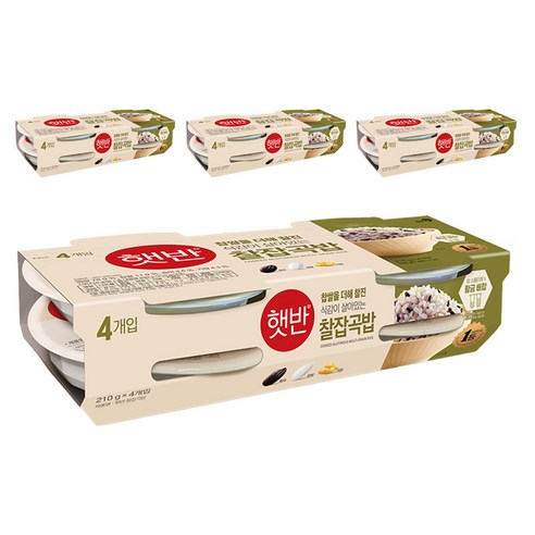 햇반 찰잡곡밥, 210g, 16개