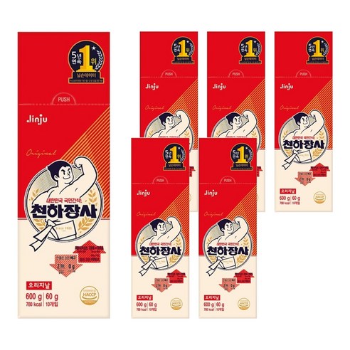 천하장사 오리지날 간식 소시지, 600g, 6개