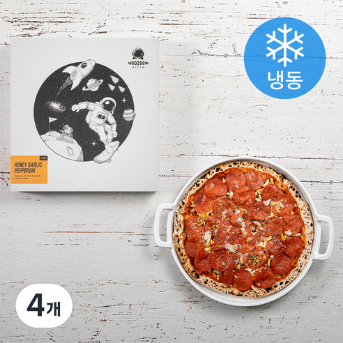 우주인피자 허니갈릭 페퍼로니 (냉동), 386g, 1개입, 4개