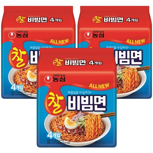 농심 찰비빔면, 12개