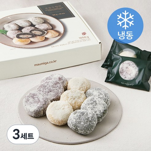 마음이가 모듬두텁떡 개별포장 (냉동), 50g, 21개입, 3세트