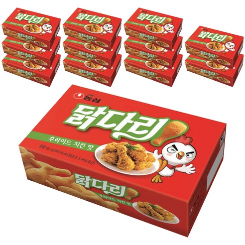 농심닭다리 후라이드 치킨맛, 66g, 12개
