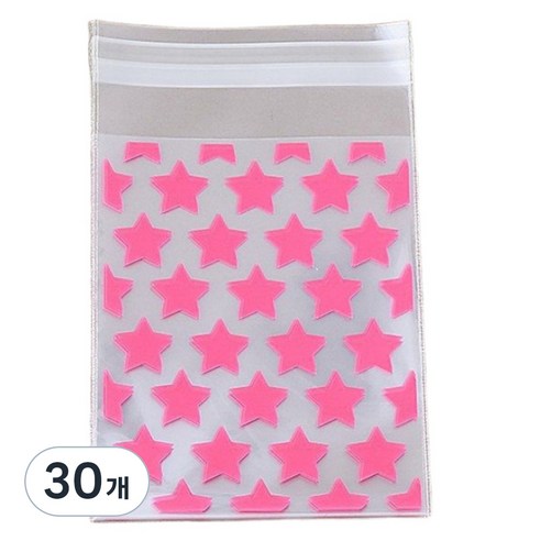 올하이 포카 포장 용품 스타 포토카드 스티커 슬리브 포장봉투 8 x 13 cm, 30개, 스타핑크
