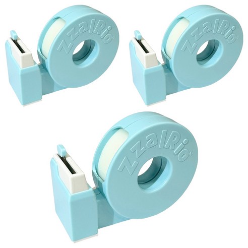 잘잘리오 아동용 안전 휴대용 테이프 디스펜서, 스카이 블루, 3개