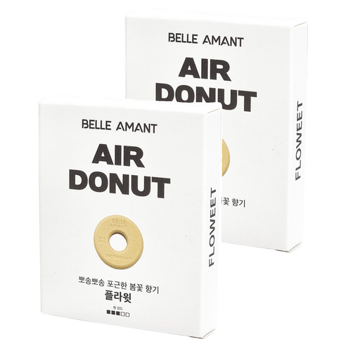 벨르아망 에어도넛 차량용 방향제 리필, 2개, 플라윗