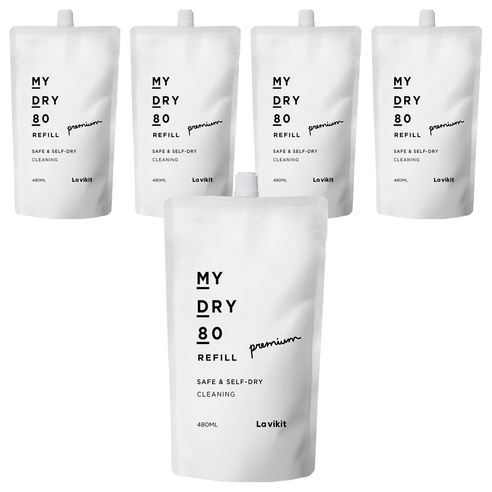 라비킷 마이 드라이80 홈드라이세제 리필, 5개, 480ml
