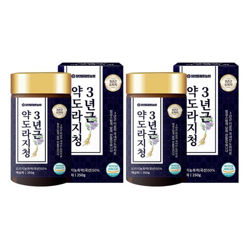 참앤들황토농원 3년근 약도라지청, 250g, 2개