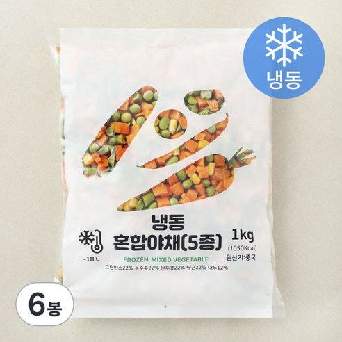 혼합야채 5종 (냉동), 1kg, 6개