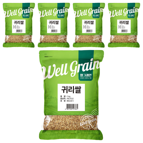 웰그레인 귀리쌀, 1kg, 5개