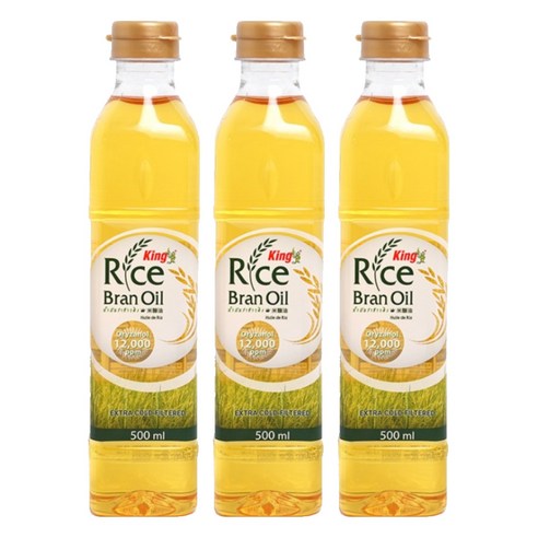 킹라이스오일 현미유, 500ml, 3개