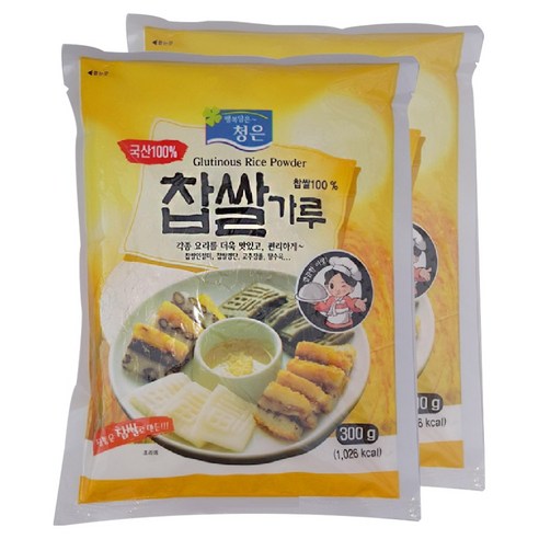 청은에프엔비 국산 찹쌀가루, 300g, 2개 - 찹쌀가루 | 쿠팡