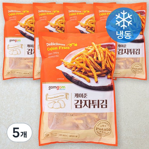 곰곰 케이준 감자튀김(냉동), 650g, 5개