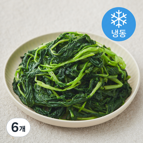나물투데이 국내산 데친 유채 (냉동), 6개, 400g