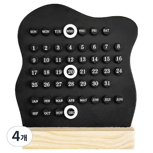 픽앤홈 고급 모듈 캘린더, 블랙, 4개