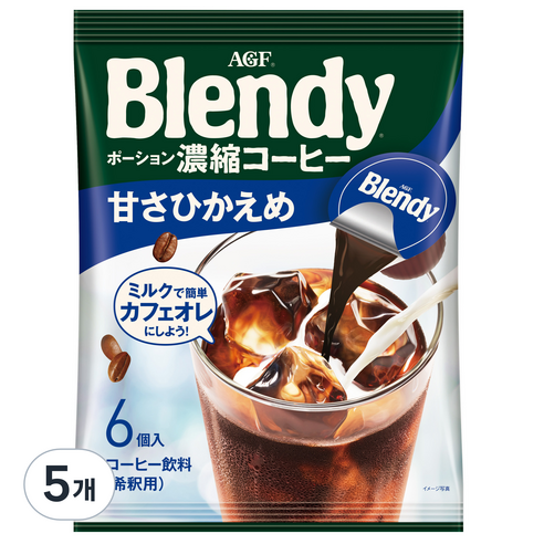 에이지에프 Blendy 포션커피 라이트 슈거, 18g, 6개입, 5개