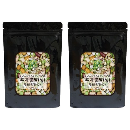 스쿨아이 국내산 흑미 분말, 200g, 2개