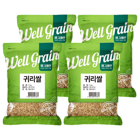 웰그레인 귀리쌀, 1kg, 4개