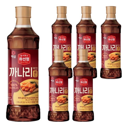 하선정 까나리액젓 골드, 800g, 6개