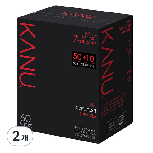 카누 마일드 로스트 아메리카노, 1.6g, 60개입, 2개