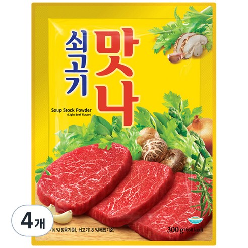 대상 쇠고기 맛나, 300g, 4개
