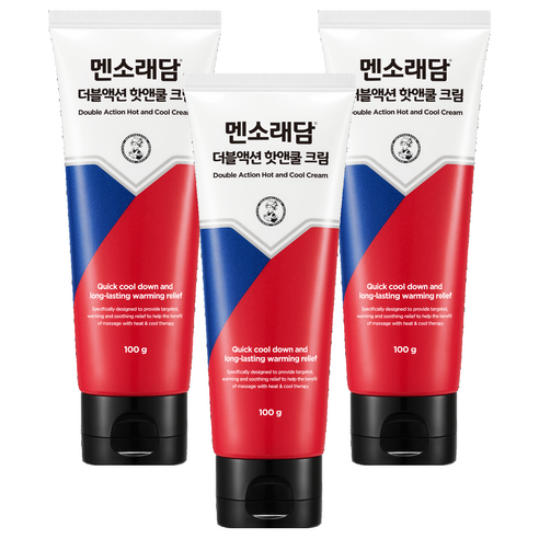 멘소래담 더블액션 핫앤쿨 바디크림, 100g, 3개