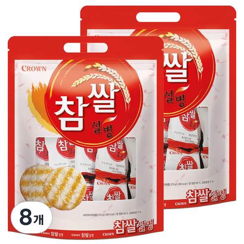 크라운 참쌀설병, 270g, 8개