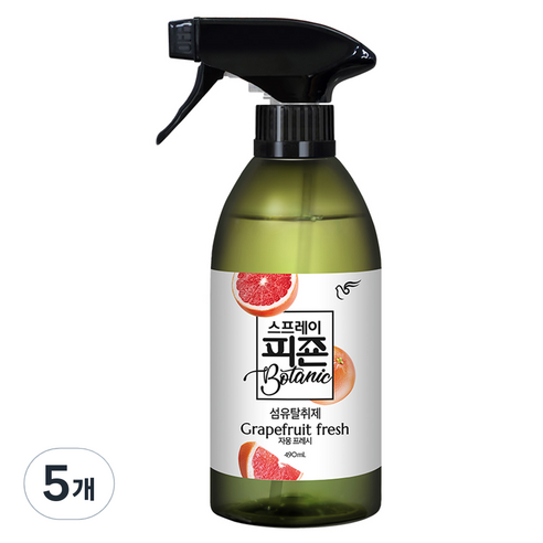 피죤 스프레이 보타닉 섬유탈취제 자몽프레시, 490ml, 5개